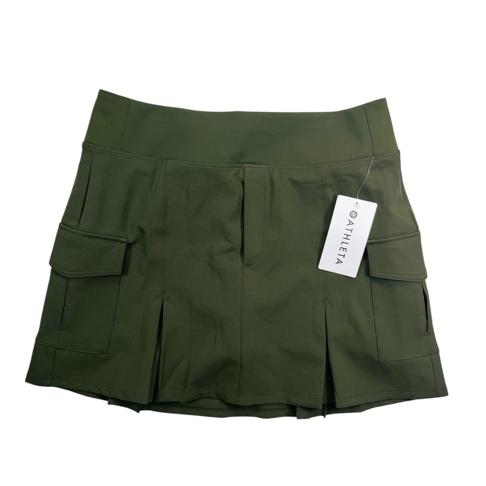 Athleta Endless High Rise Cargo Skort Olive Green Activewear Skirt Plus Size 14